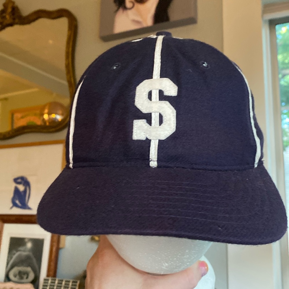 Ebbets Field Flannels Navy and White Cap